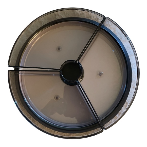 Lazy Susan Grey Organizer with 3 Removable Storage Bins - Picture 2 of 7